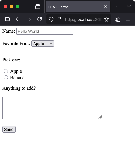 Form - Submit and Reset Buttons