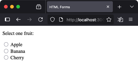 Form - Radio Buttons