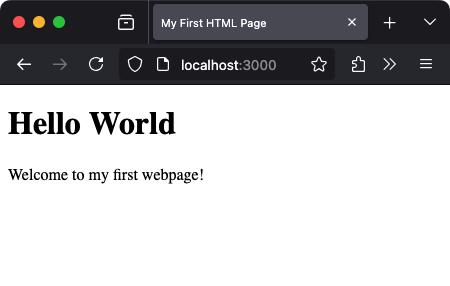 First HTML File