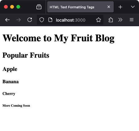 HTML Headings