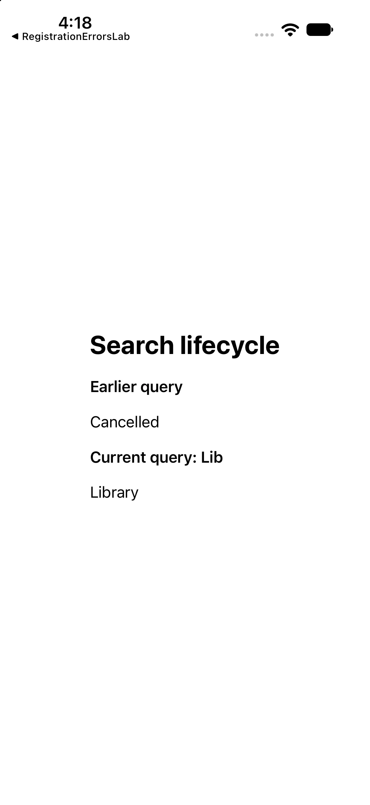 Run the complete scenario on iPhone, captured from the corresponding built example