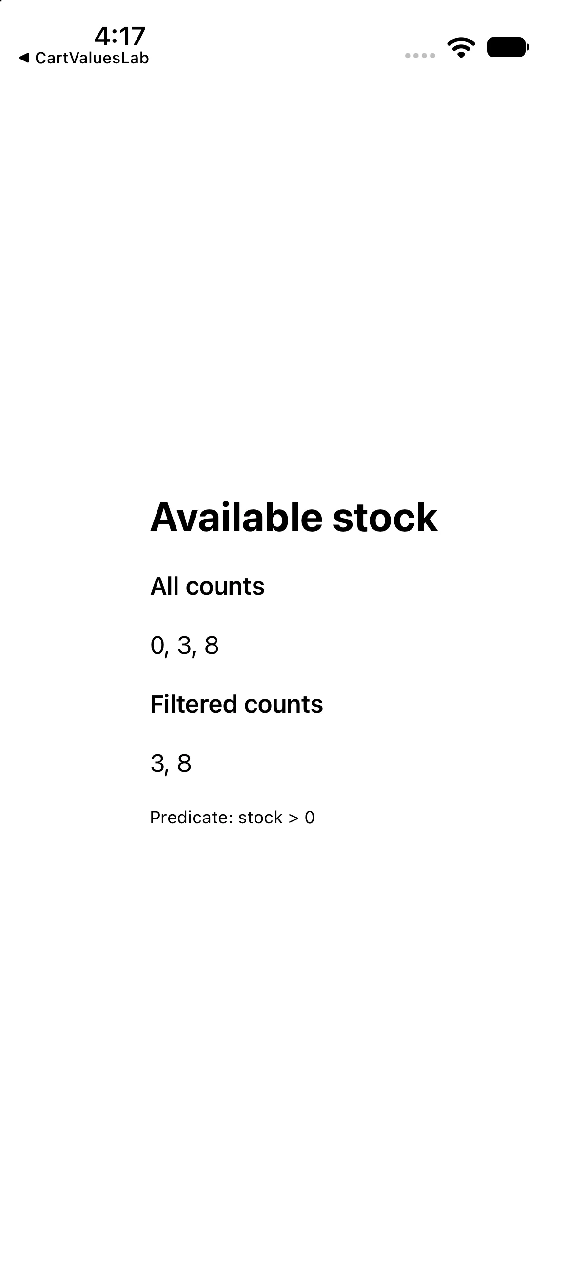 Run the complete scenario on iPhone, captured from the corresponding built example