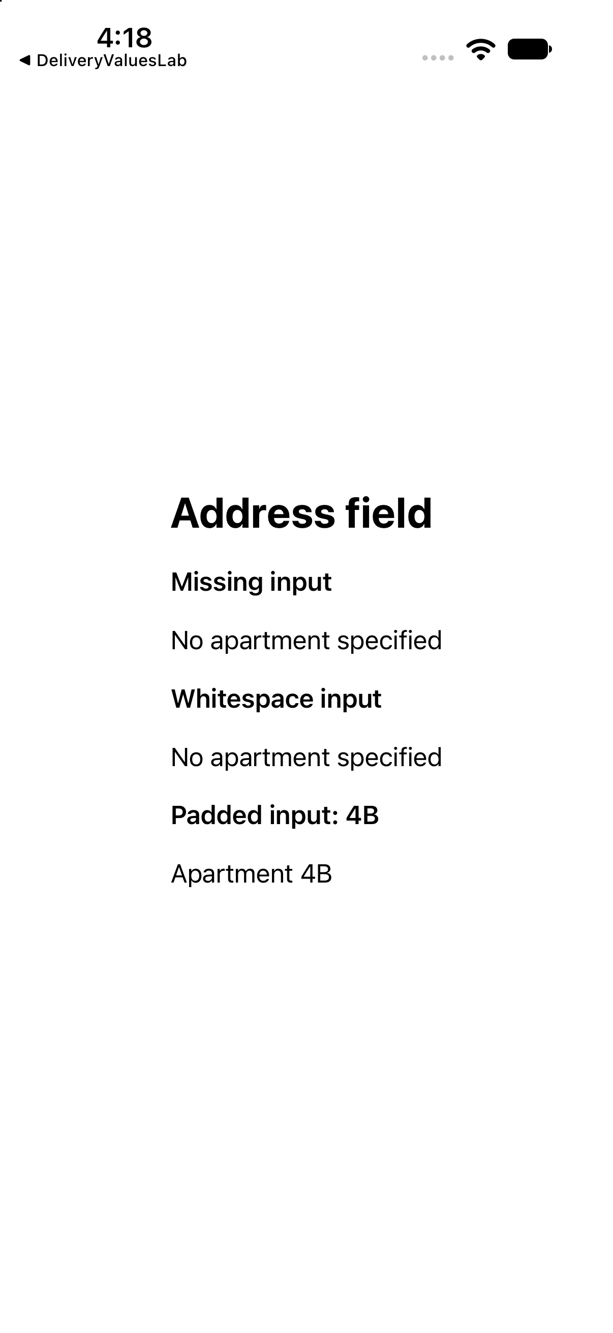 Run the complete scenario on iPhone, captured from the corresponding built example