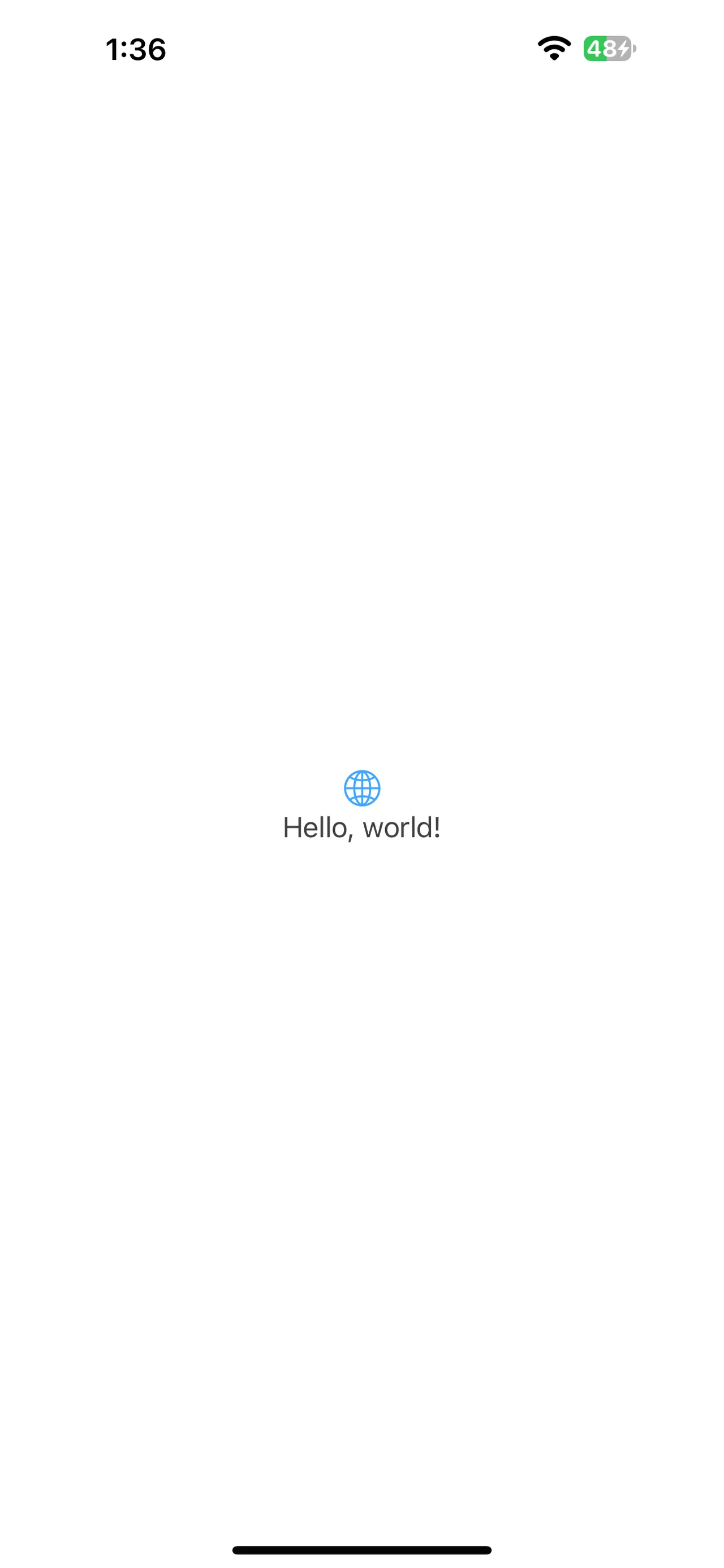 Hello World on iPhone 14 Pro Max