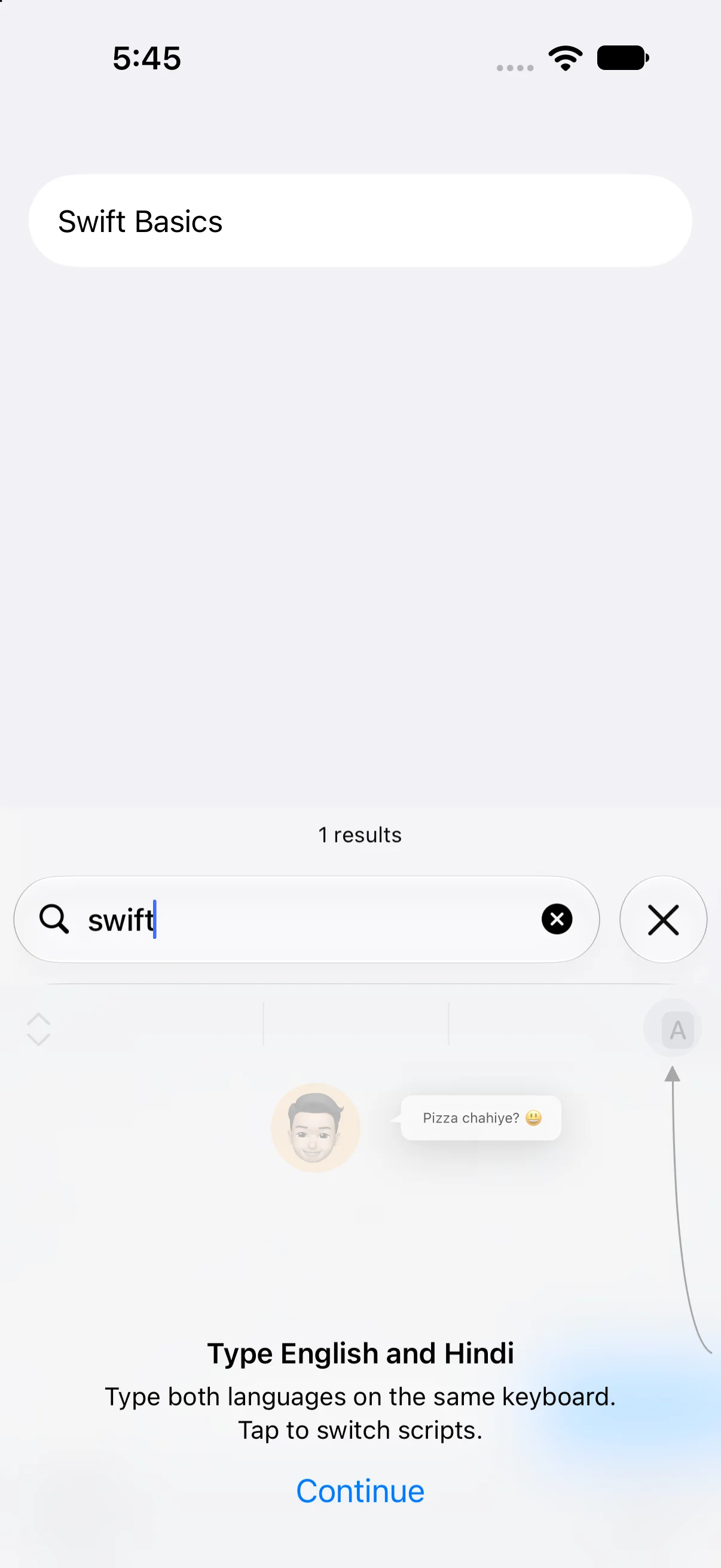 Swift Basics, 1 results
