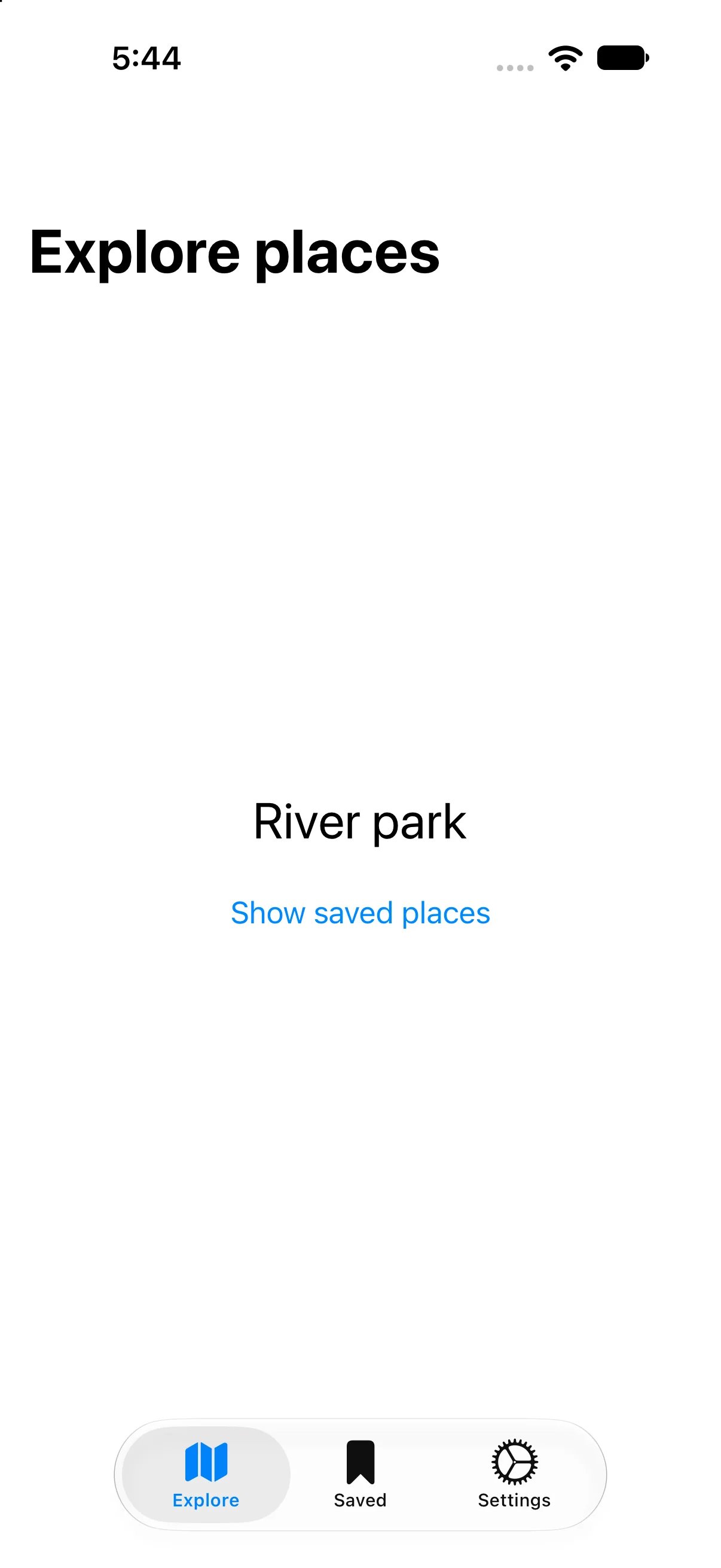 Explore places, River park