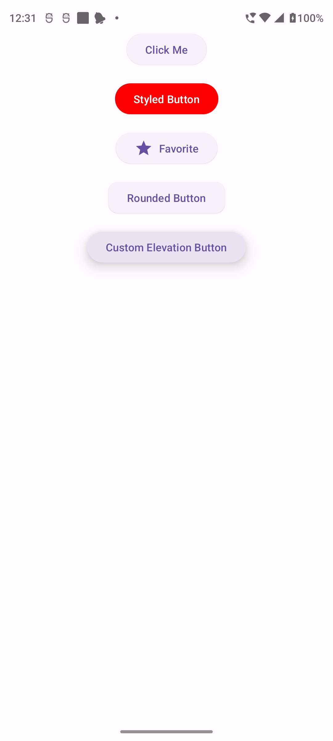 Jetpack Compose ElevatedButton Example