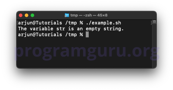 Check if a variable is an empty string in Bash