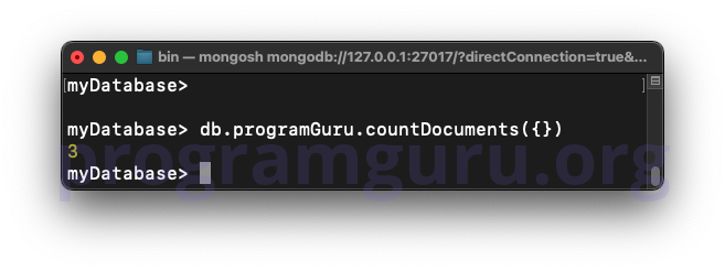 MongoDB Count Documents