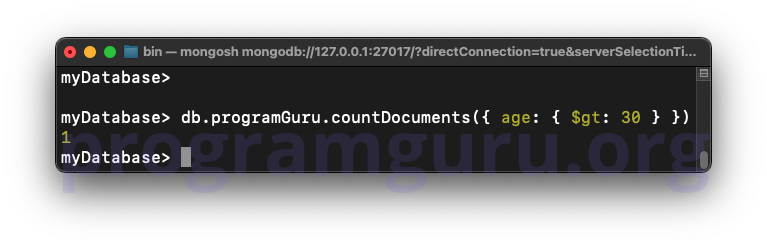 MongoDB Count Documents
