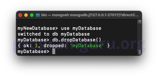 MongoDB Drop Database
